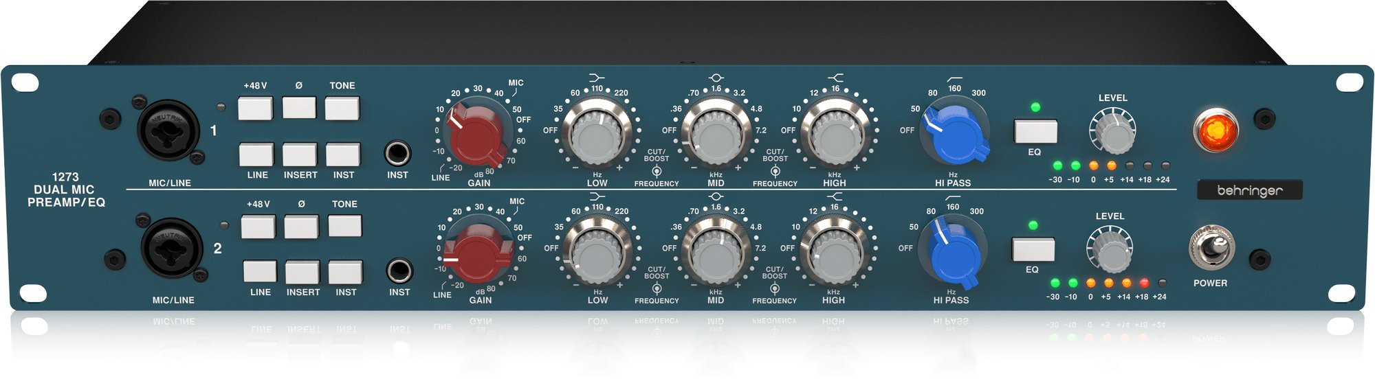 Behringer 1273 Legendary 2-Channel Microphone Preamplifier with 3